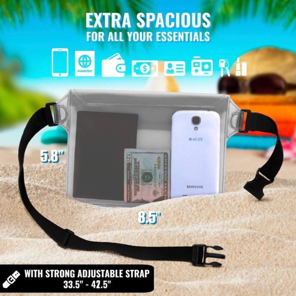 Cruise Accessory Waterproof Pouch with Waist Strap Waist Pack - Picture 3 of 12